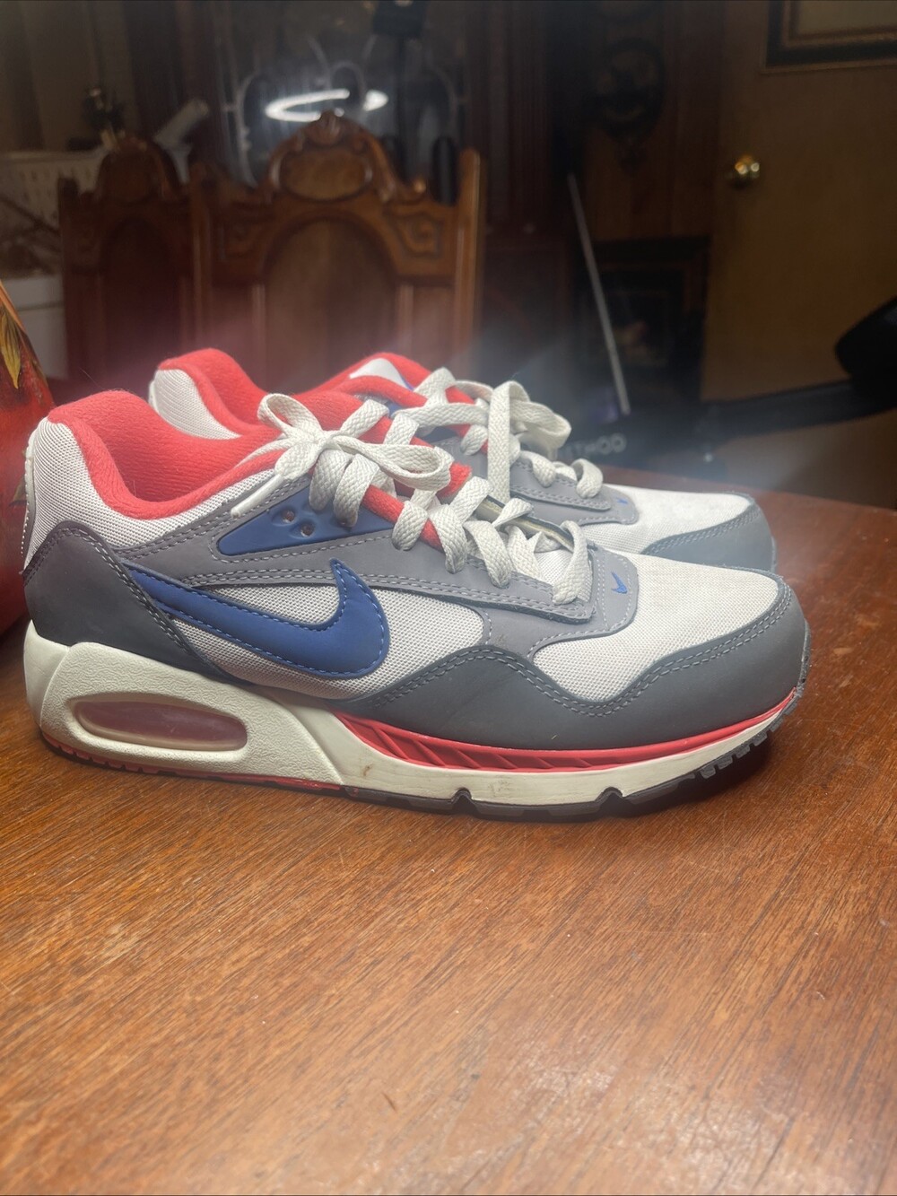 RARE❤️ Nike Air Max Correlate Salmon Coral White Blue Sz 7.5 Women's 511417-040